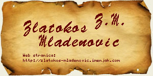 Zlatokos Mladenović vizit kartica